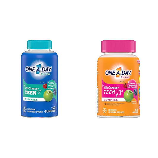 Frasco de gomitas multivitamínicas One A Day para adolescentes