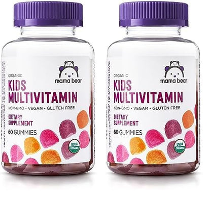 Gomitas multivitamínicas orgánicas para niños, paquete de 60