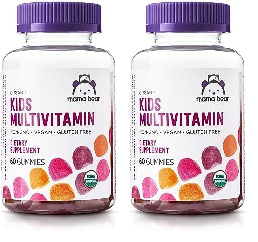 Gomitas multivitamínicas orgánicas para niños, paquete de 60