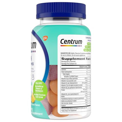 Gomitas multivitamínicas Centrum seguridad alimentaria