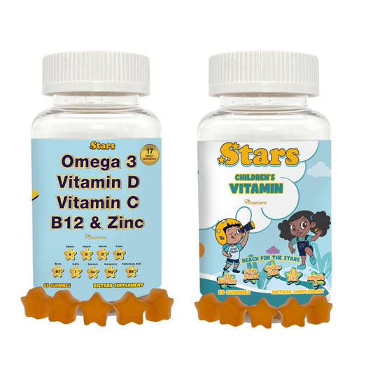 Gomitas multivitamínicas Stars para adultos y niños