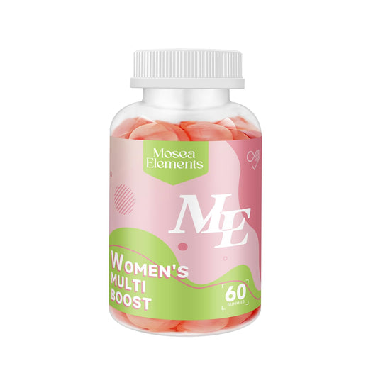 Frasco de gomitas multivitamínicas veganas para mujeres sabor durazno