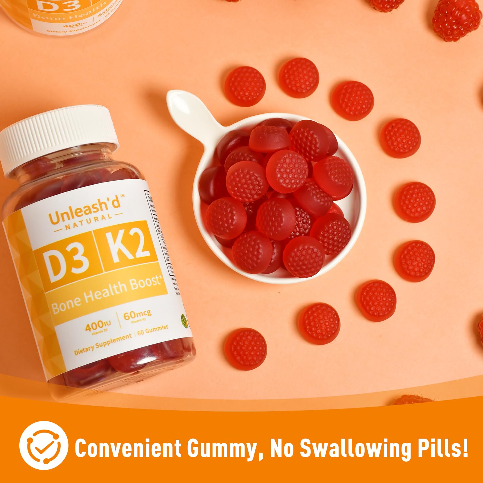Gomitas naturales para apoyar huesos y salud cardiovascular