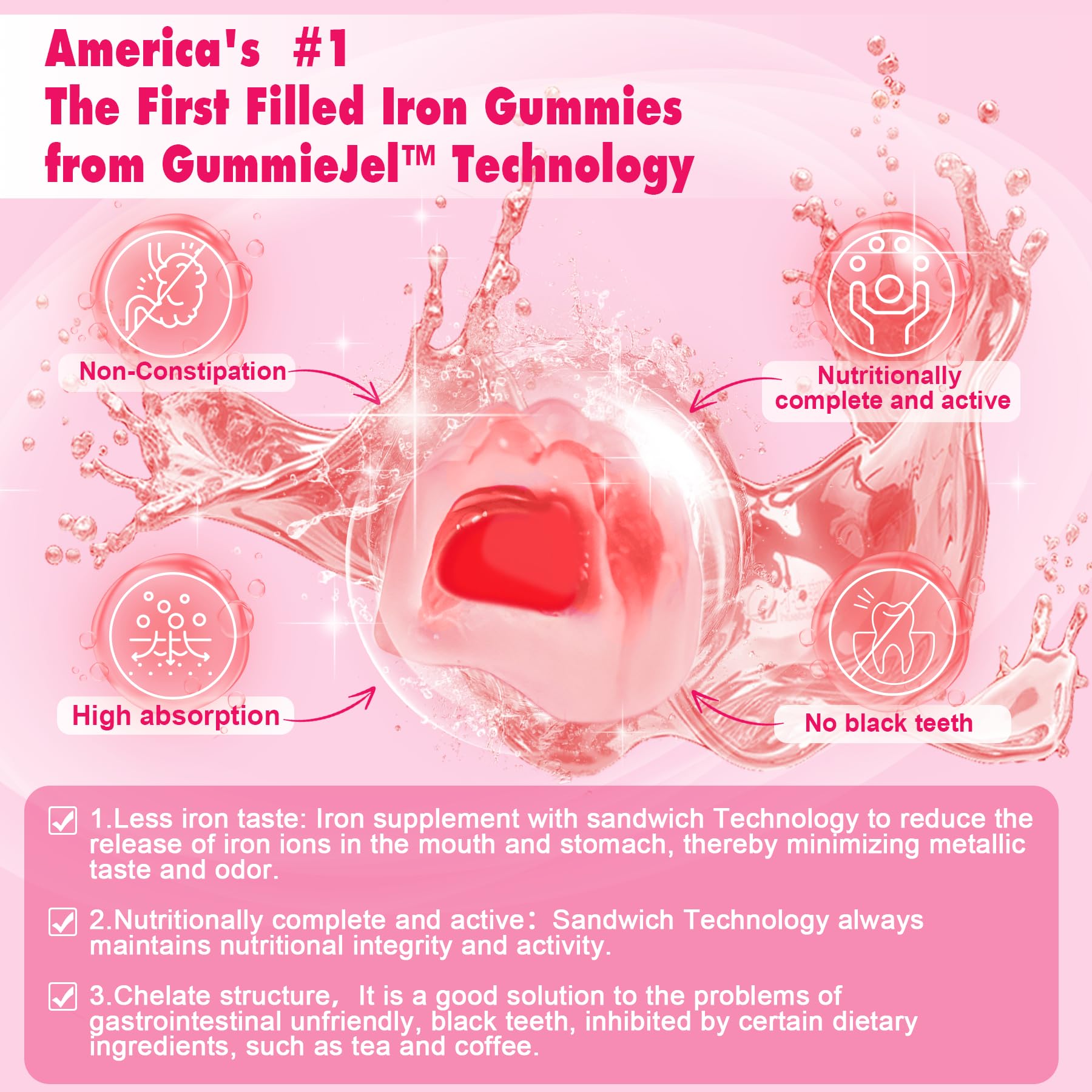 Gomitas naturales Nextdia vitamina C y hierro bisglicinato