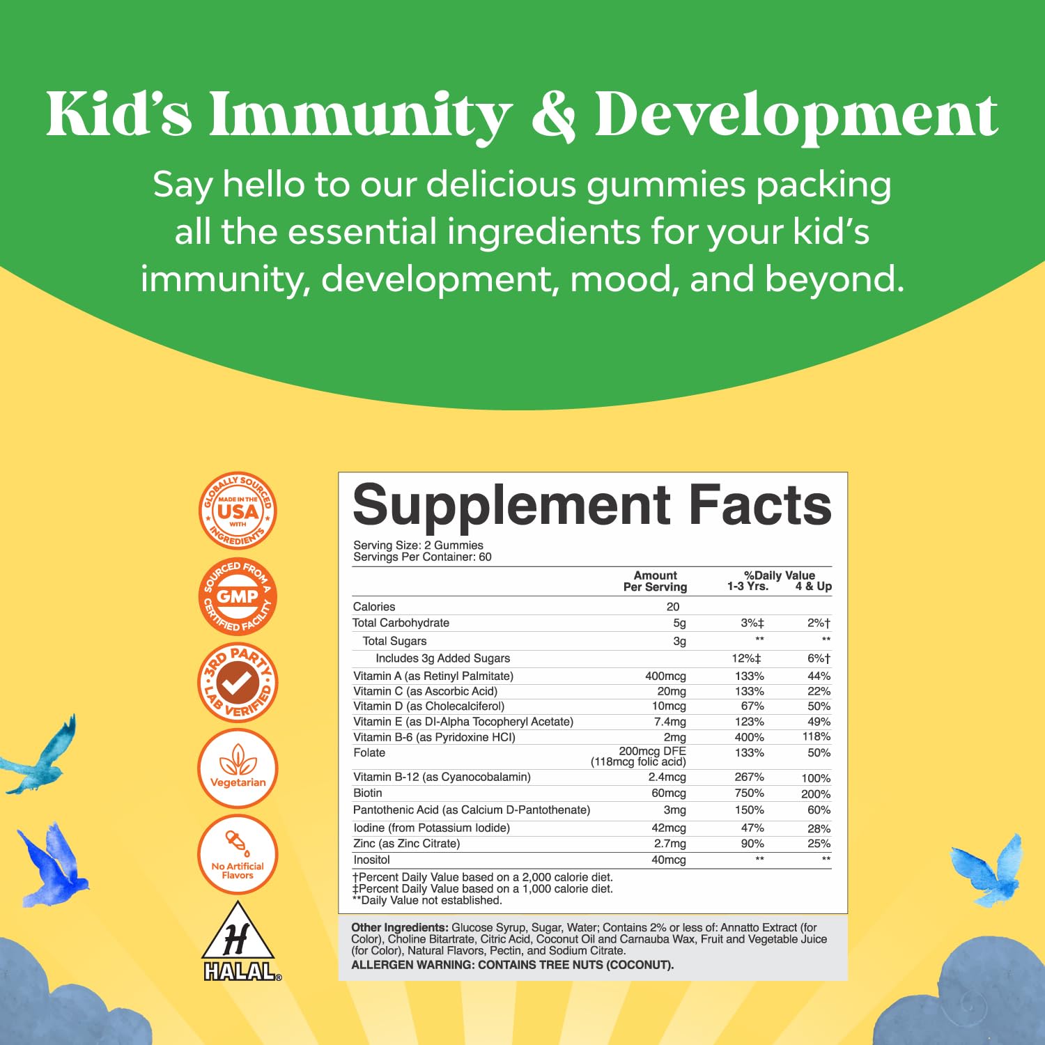 Gomitas naturales para niños multivitamínicas Natures Craft