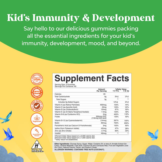 Gomitas naturales para niños multivitamínicas Natures Craft