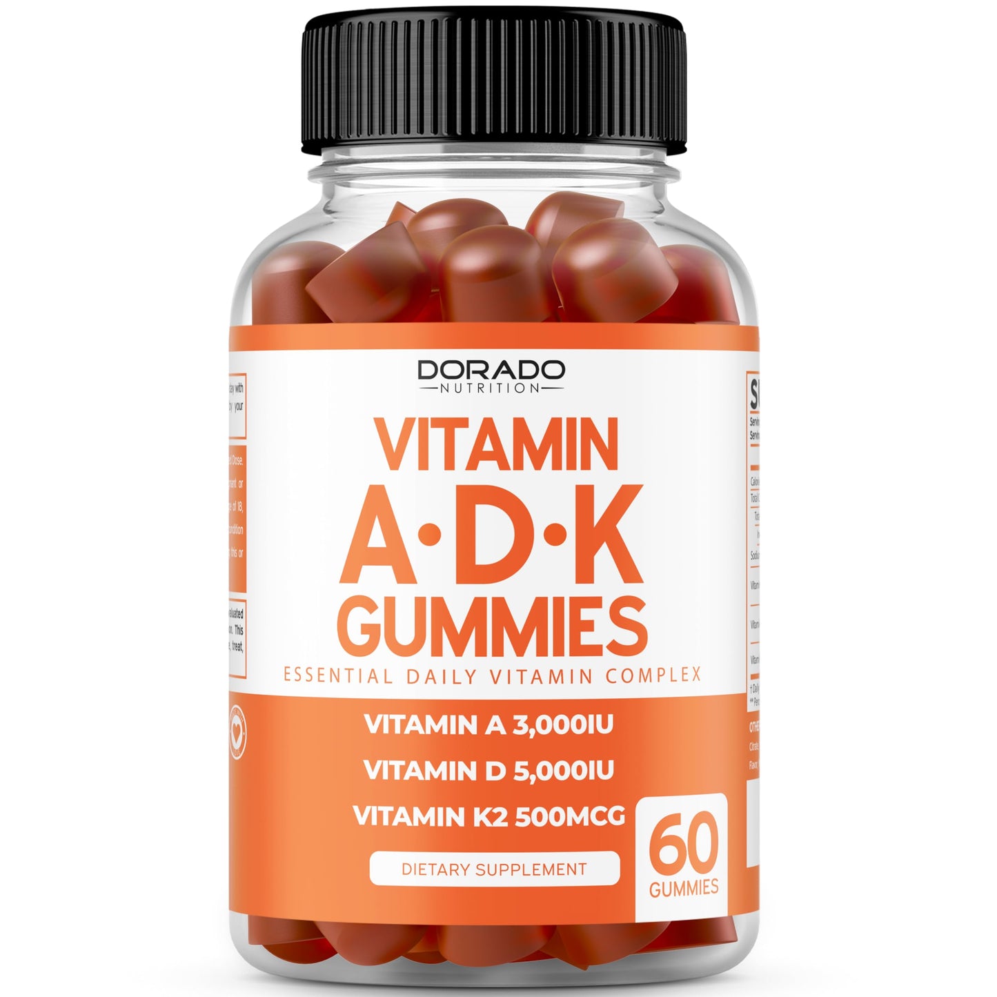 Gomitas naturales Shilajit y ADK D3 K2 sabor delicioso Dorado Nutrition