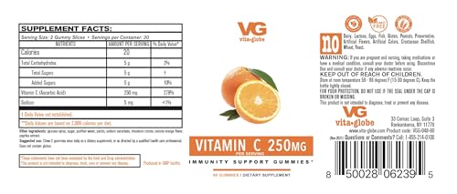 Gomitas naturales vitamina c VitaGlobe no GMO y veganas