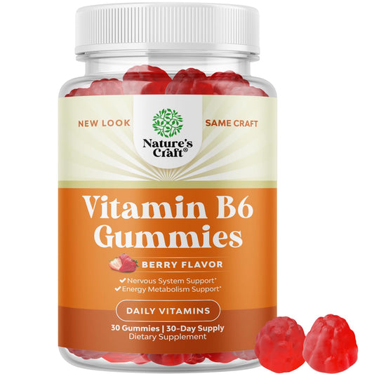 Gomitas Natures Craft vitamina B6 envase frontal