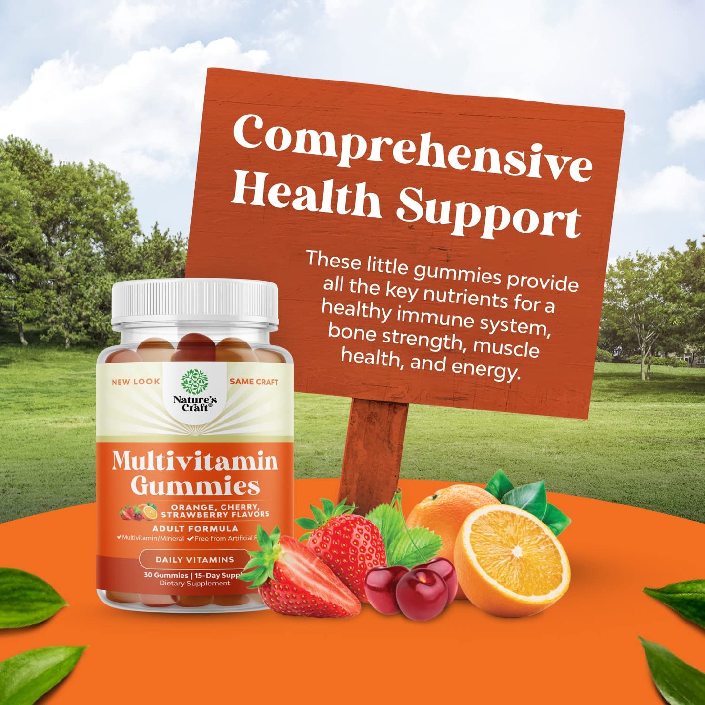 Gomitas Natures Craft vitaminas diarias para adultos activos