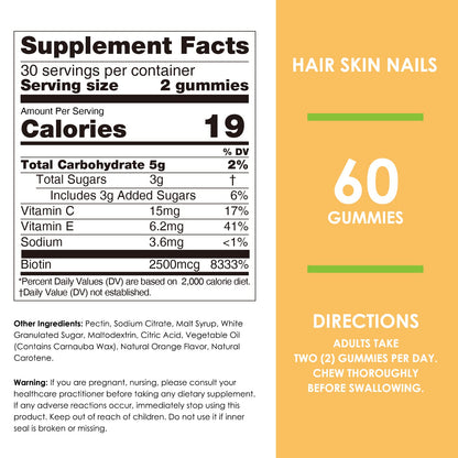 Gomitas Nature's Key para cabello piel uñas saludables