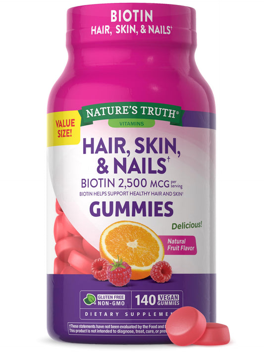 Gomitas Nature's Truth cabello piel uñas 140 unidades veganas