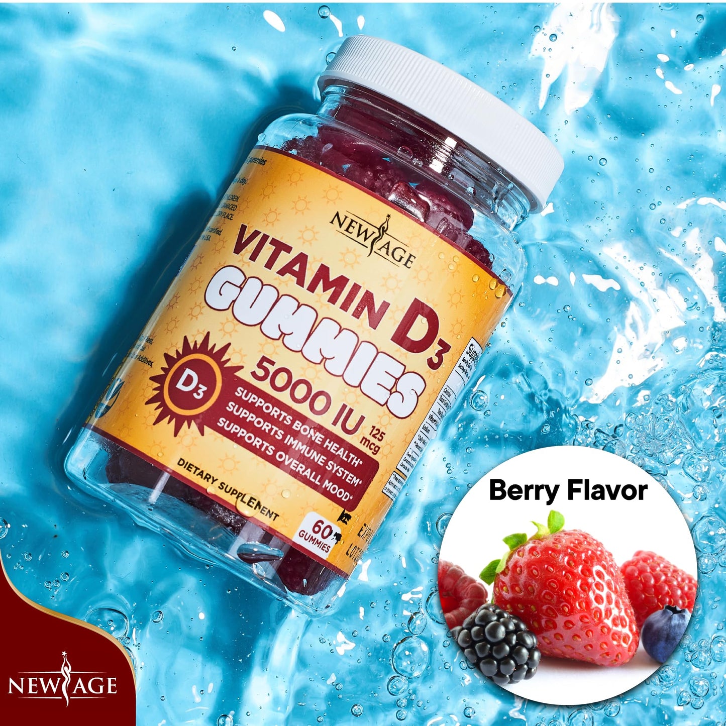 Gomitas New Age vitamina D3 alta potencia no OGM