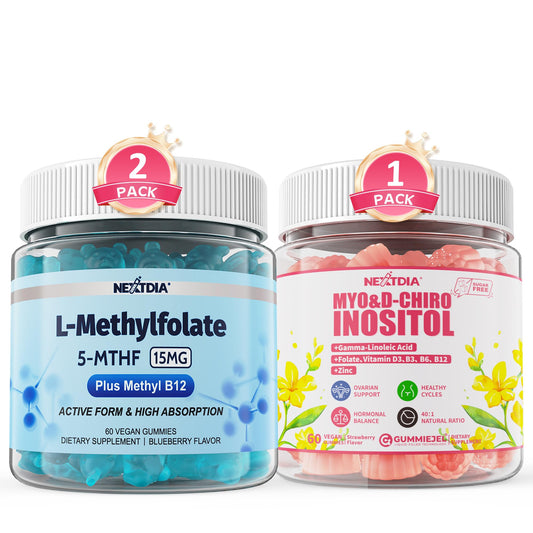 Gomitas Nextdia L-Metilfolato y Metil B12 para mujeres