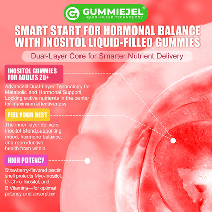 Cerca de gomitas Nextdia con myo-inositol y d-chiro inositol equilibrado 40:1