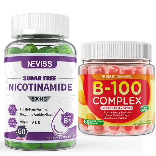 Gomitas nicotinamida 500mg y vitamina B100 NEVISS calidad usa