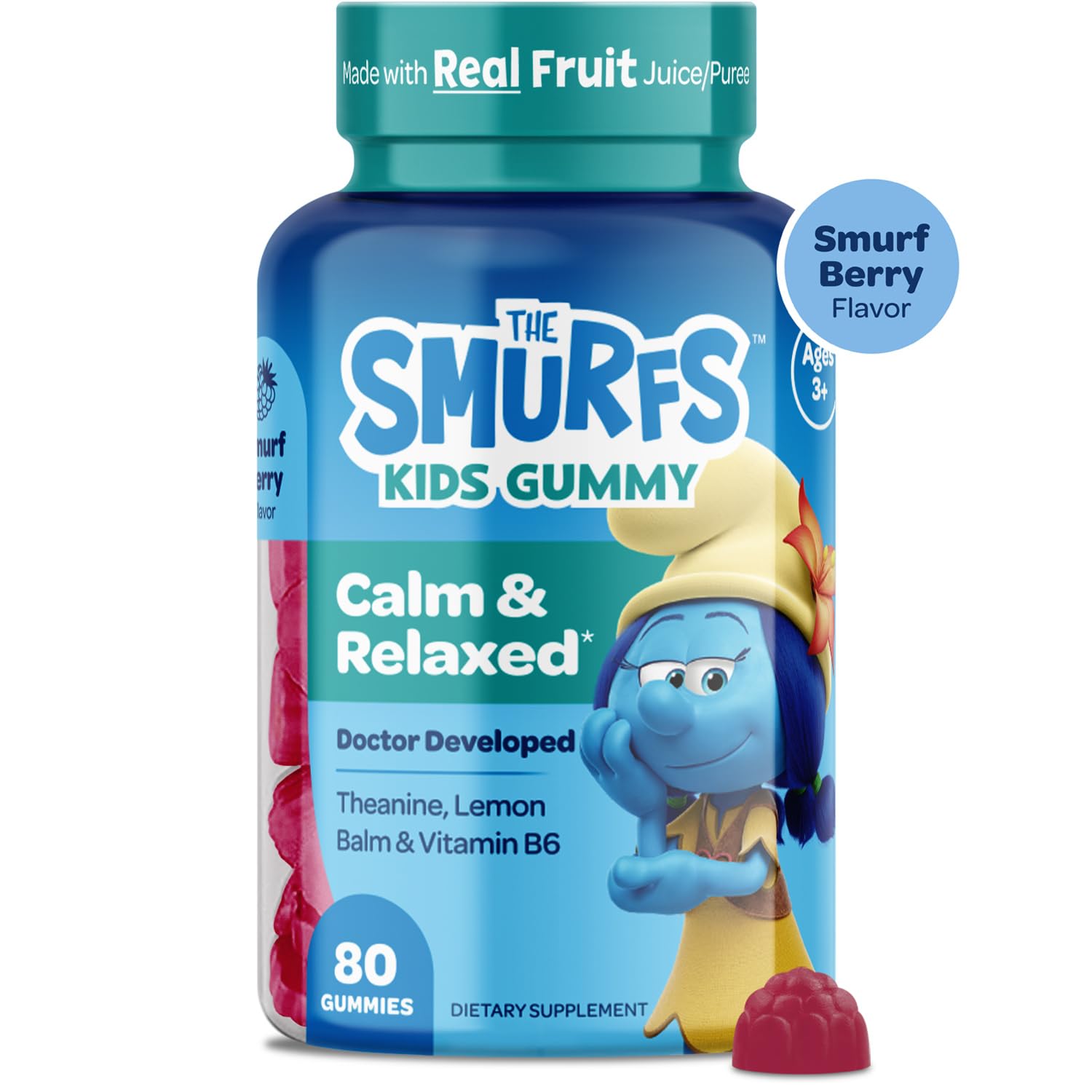 Gomitas para niños Smurfs con ingredientes naturales