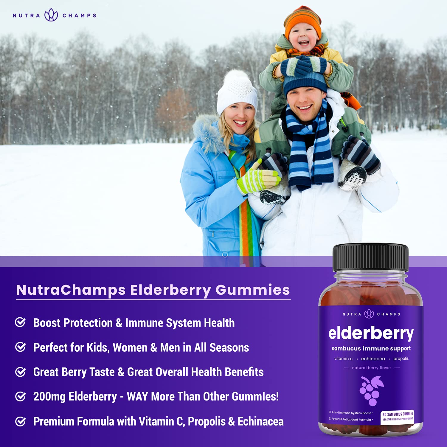 Gomitas NutraChamps para la salud y bienestar familiar