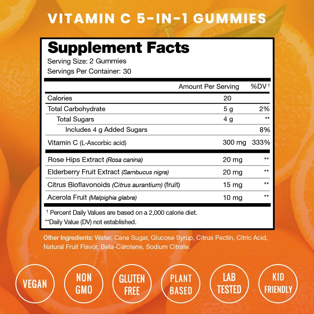 Gomitas NutraChamps con vitamina c y saúco para inmunidad