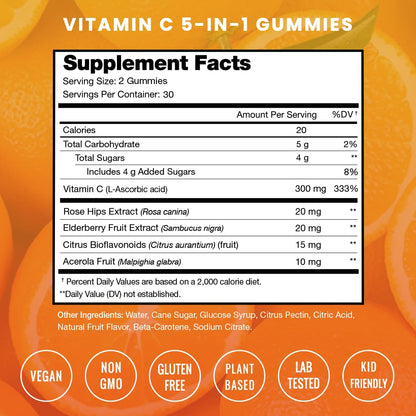 Gomitas NutraChamps con vitamina c y saúco para inmunidad