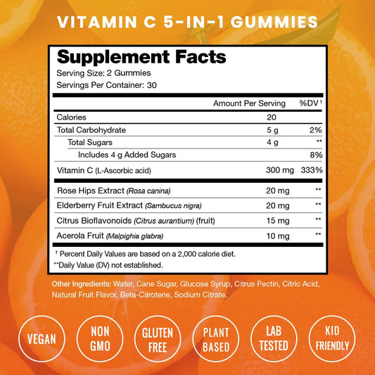 Gomitas NutraChamps con vitamina c y saúco para inmunidad