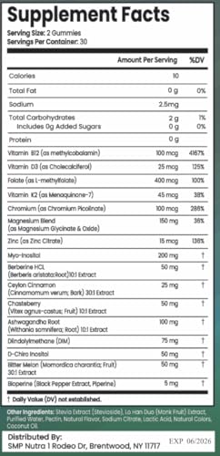 Gomitas NutraPerfecto sin azúcar apoyo ciclo y fertilidad