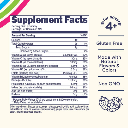 Gomitas Nutricost vitaminas y minerales