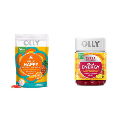 Gomitas OLLY Hello Happy con sabor tropical y azafrán