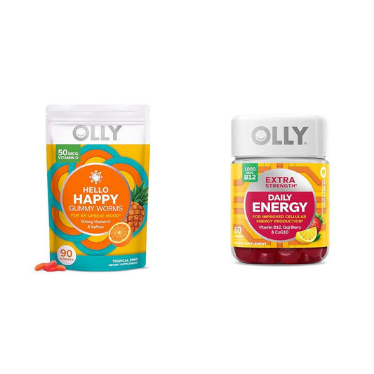Gomitas OLLY Hello Happy con sabor tropical y azafrán
