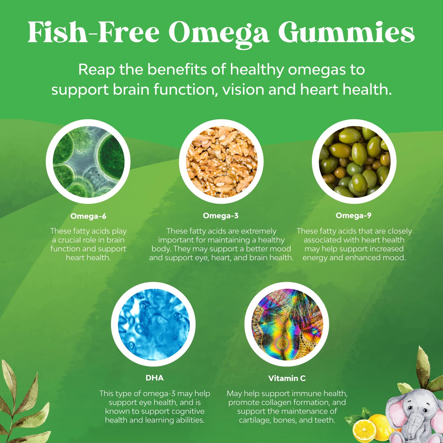 Gomitas de omega 3 halal sin gelatina ni gluten para niños