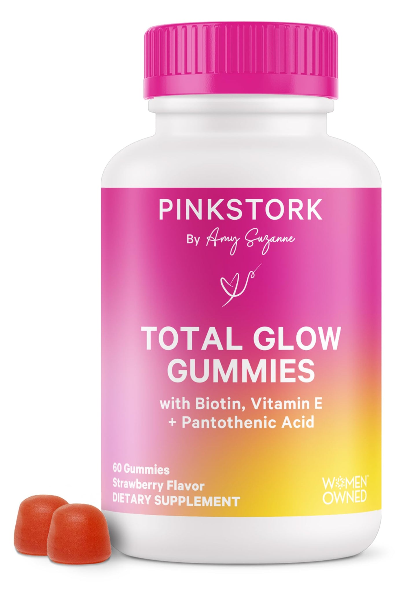 Gomitas Pink Stork Total Glow vitaminas para cabello y piel