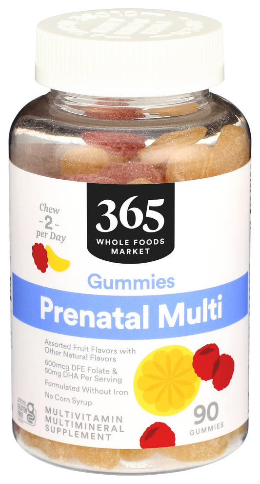 Gomitas prenatales 365 Whole Foods Market caja frontal