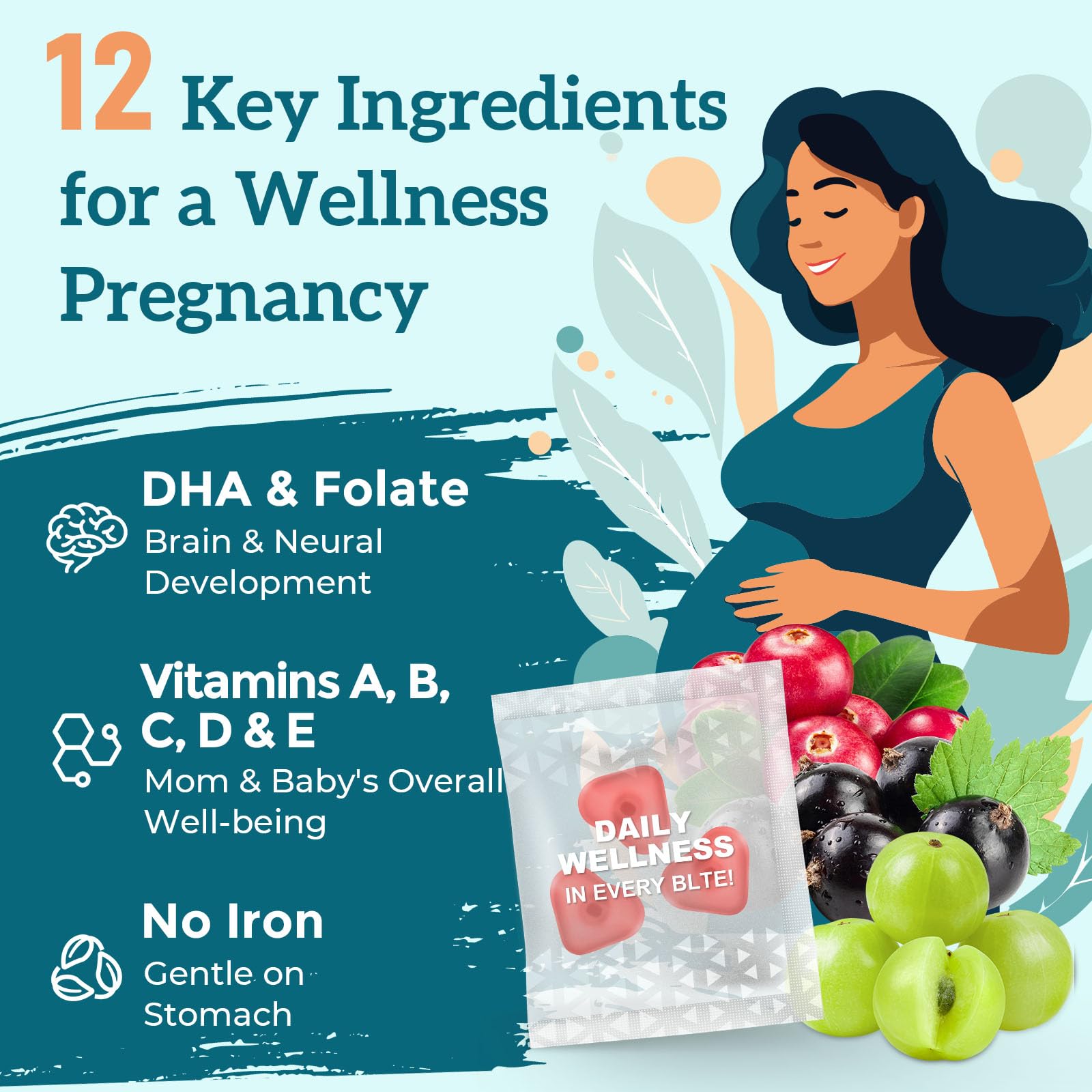 Gomitas prenatales en forma de corazón Quorinthiumax