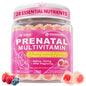 Frasco de gomitas prenatales NEVISS con metilfolato y omega-3