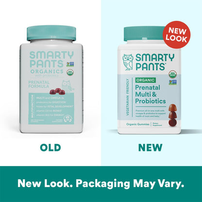 Gomitas orgánicas vitamina prenatal SmartyPants con aromas frutales