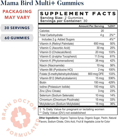 Gomitas prenatales veganas multivitamínicas Best Nest Wellness