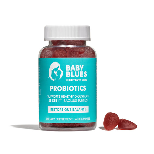 Gomitas probióticas Baby Blues sabor fresa para mamás
