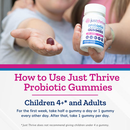 gomitas probióticas just thrive no igual en la calidad de salud