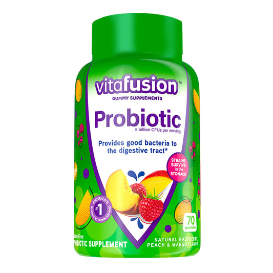 Frasco de gomitas probióticas Vitafusion con 70 piezas