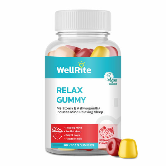 Gomitas relajantes Wellrite con melatonina y Ashwagandha