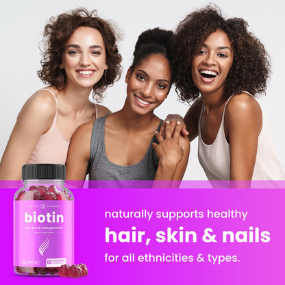 Sabor baya gomitas NutraChamps Biotina para belleza