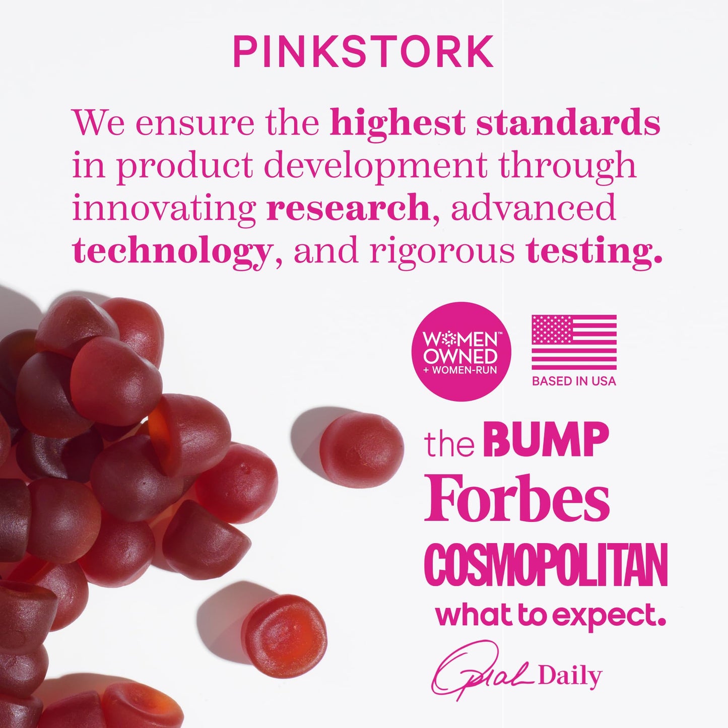 Gomitas sabor berry Pink Stork Total Glow mujer saludable