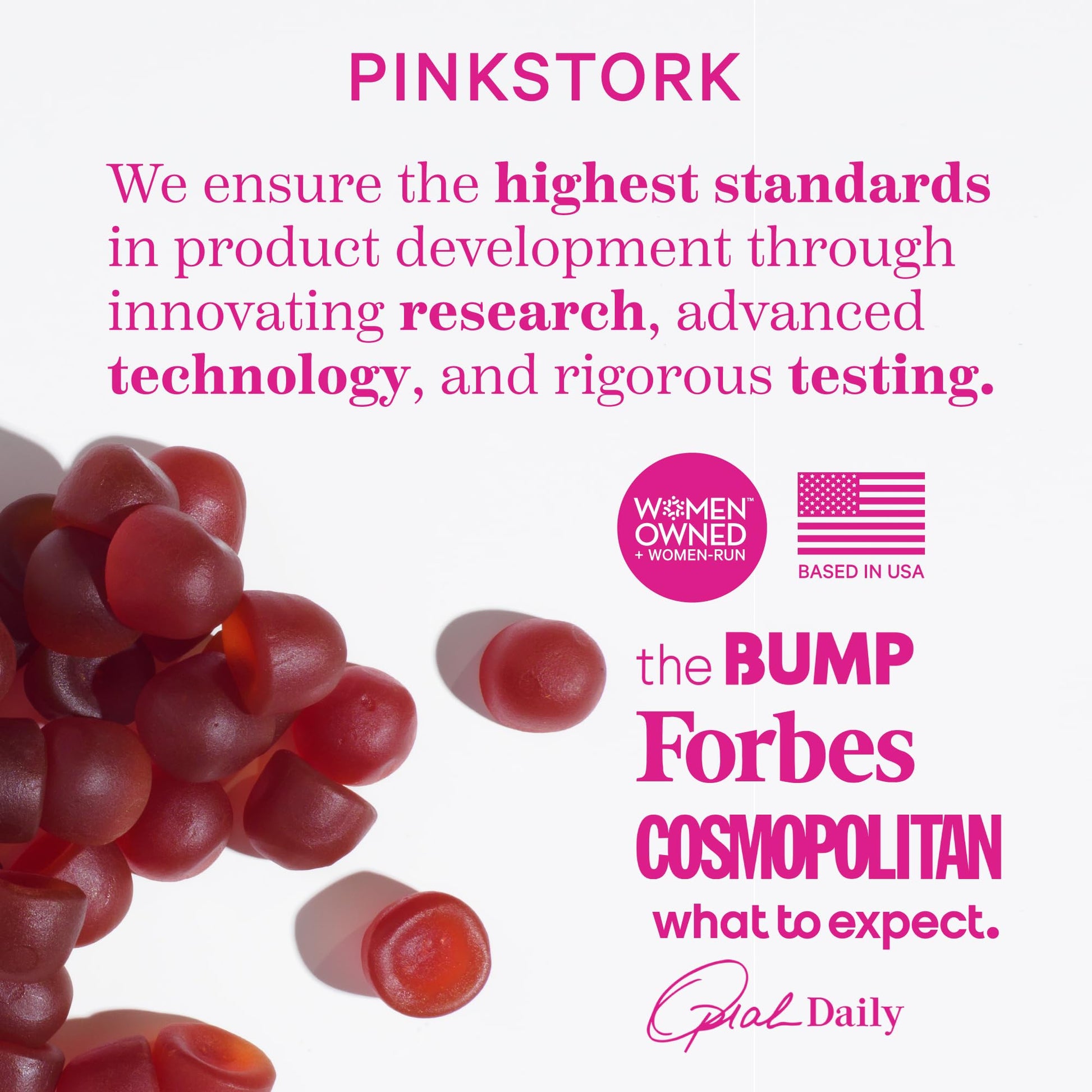 Gomitas sabor berry Pink Stork Total Glow mujer saludable