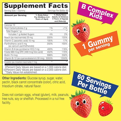 Gomitas sabor fresa para niños vitamina B WellYeah