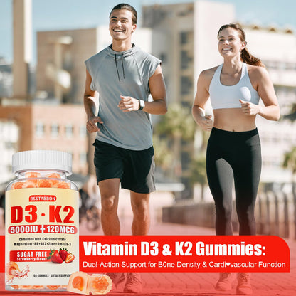 Gomitas sabor fresa vitamina D3 K2 sin ingredientes artificiales