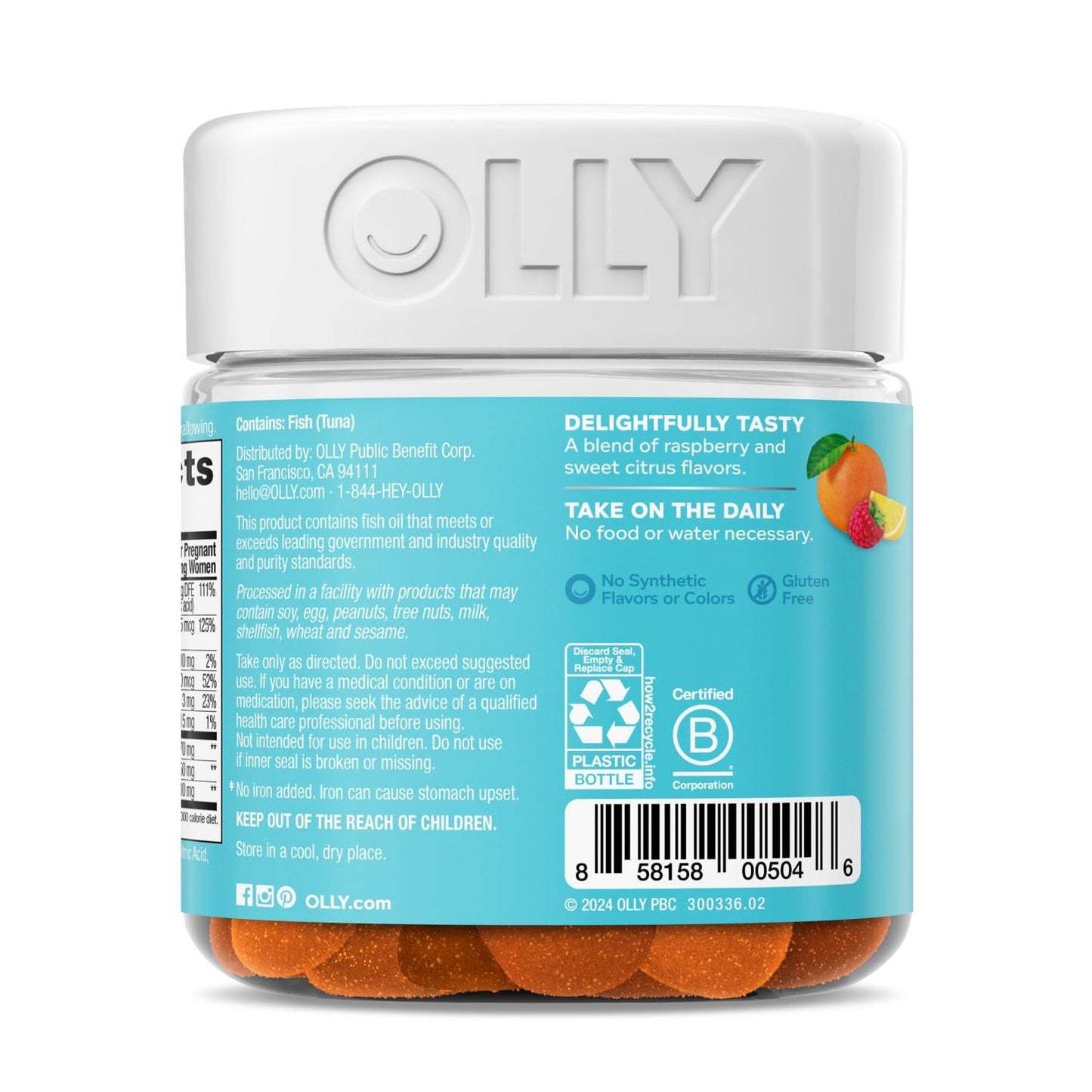 Gomitas saludables OLLY prenatal para desarrollo fetal seguro