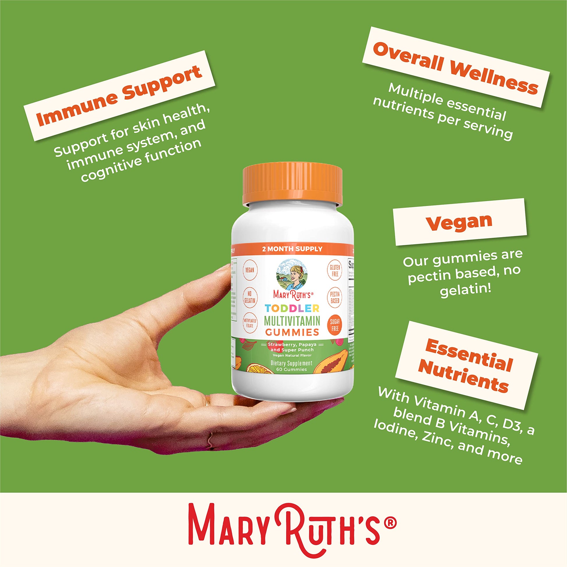 Gomitas multivitamínicas, saludables y veganas de MaryRuth.
