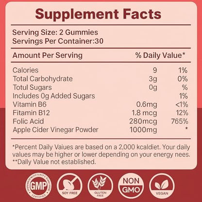 Gomitas saludables vinagre de manzana y vitaminas Heatonicel