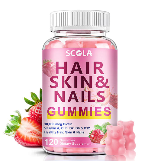 Gomitas SCOLA para cabello, piel y uñas saludables 120 unidades