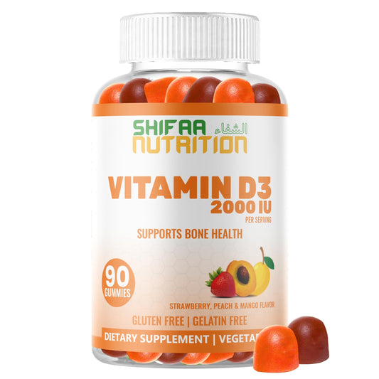 Gomitas SHIFAA NUTRITION vitamina D3 botella frontal